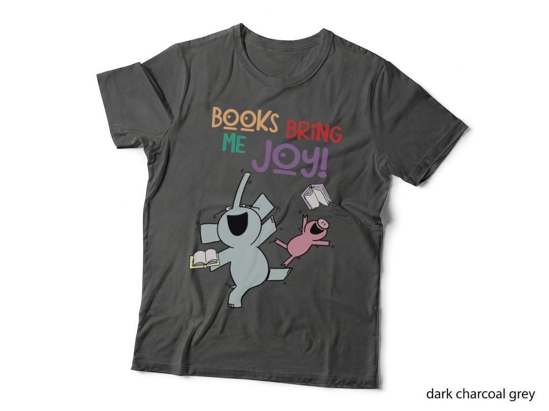 Book Worm T-Shirt, Funny Elephant Design, Book Lover Apparel