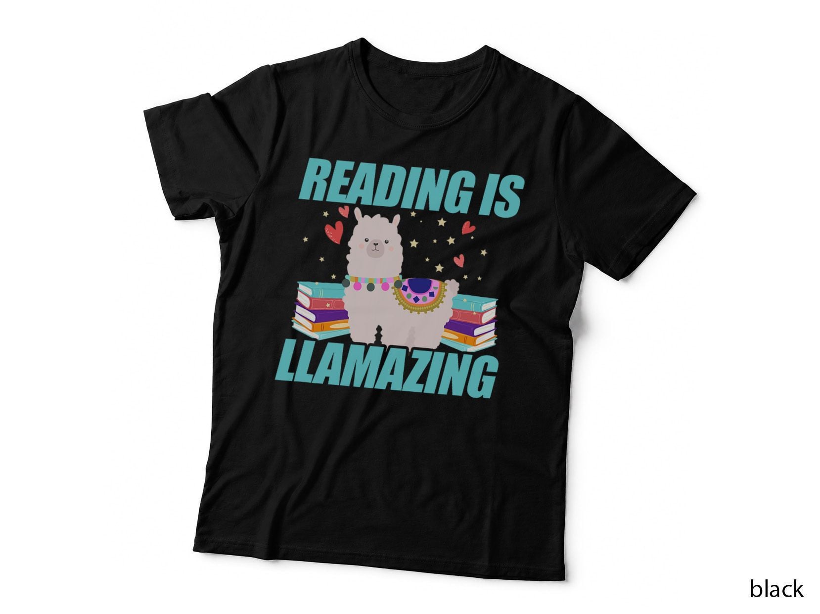 Books Llama Reader Bookworm Funny Reading Is Llamazing T-Shirt
