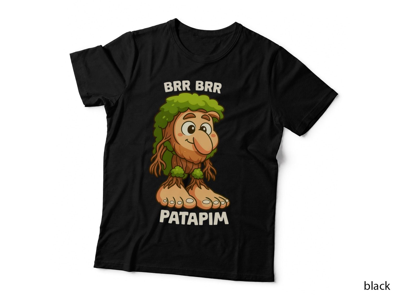 Brr Patapim Italian Brainrot T-Shirt, Tree Monkey Meme Trending Tee