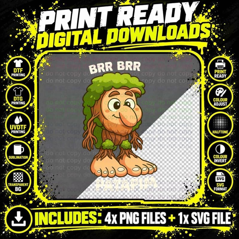 Brr Patapim Italian Brainrot T-Shirt Png SVG Digital Bundle