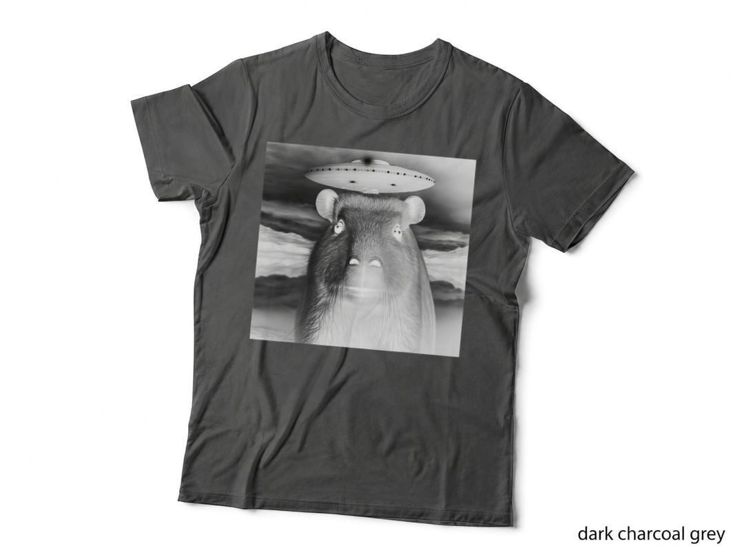 Capybara UFO Selfie Funny Meme Alien, Cute Animal, Space Themed, Humor T-Shirt