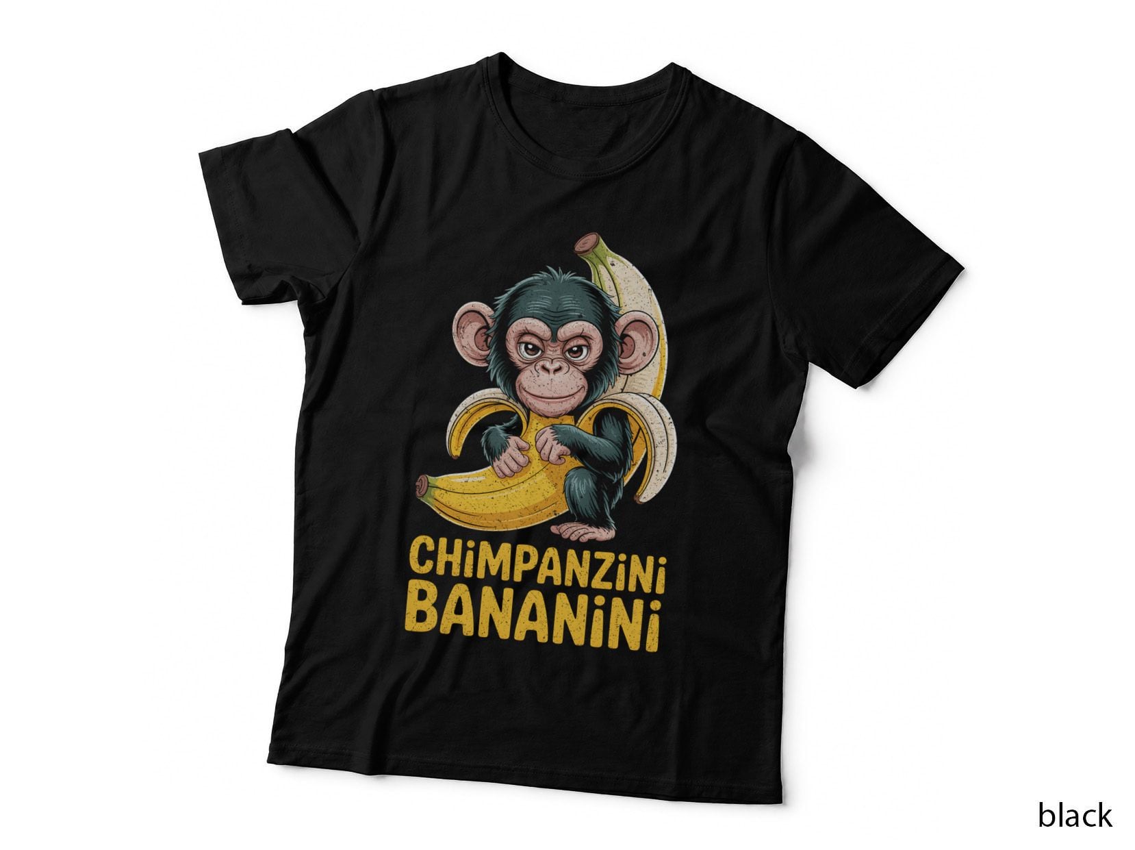 Chimpanzini Bananini Italian Brainrot T-Shirt, Banana Chimp Animal Meme Tee