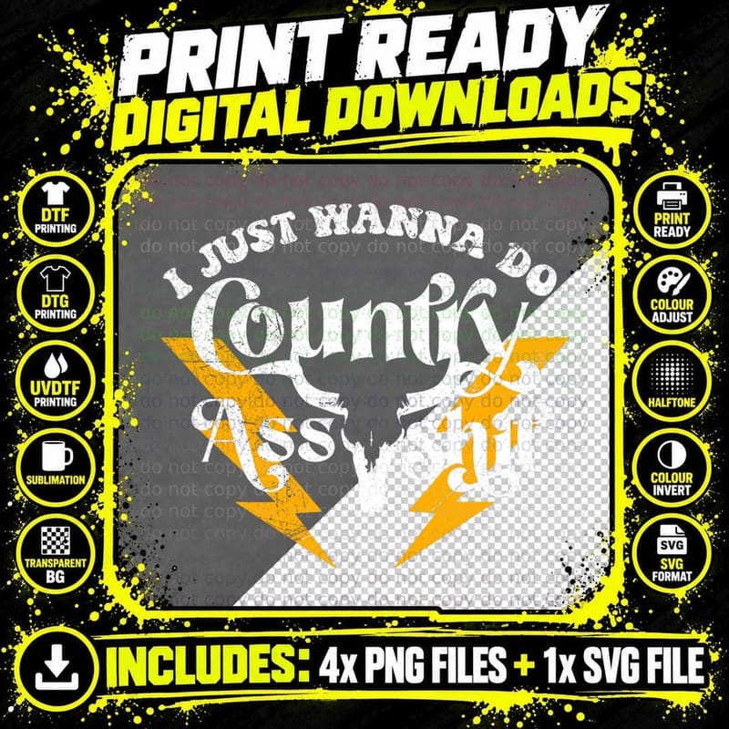 Country Nashville Ass Shit Apparel, Country Music Png SVG Digital Bundle
