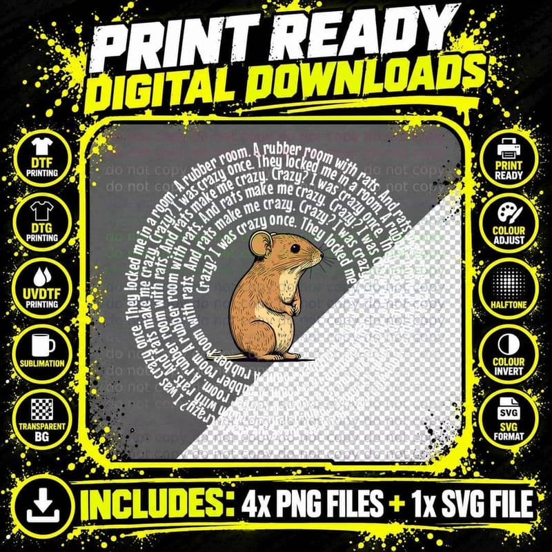 Crazy I Was Crazy Once Funny Oddly Specific Meme Png SVG Digital Bundle