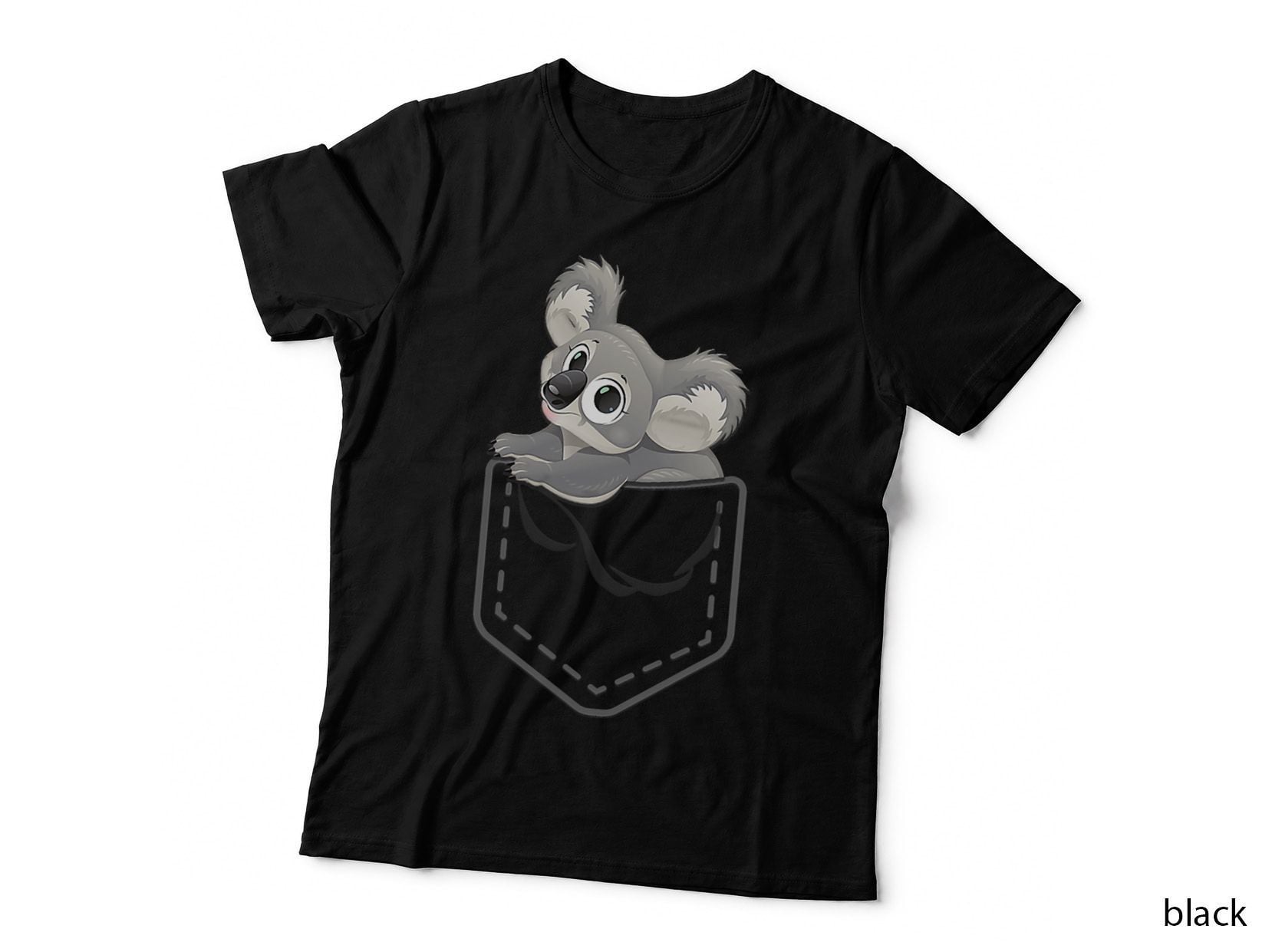 Cute Cartoon Koala Pocket Funny Gift from Australia, Kids, Animal Lover T-Shirt