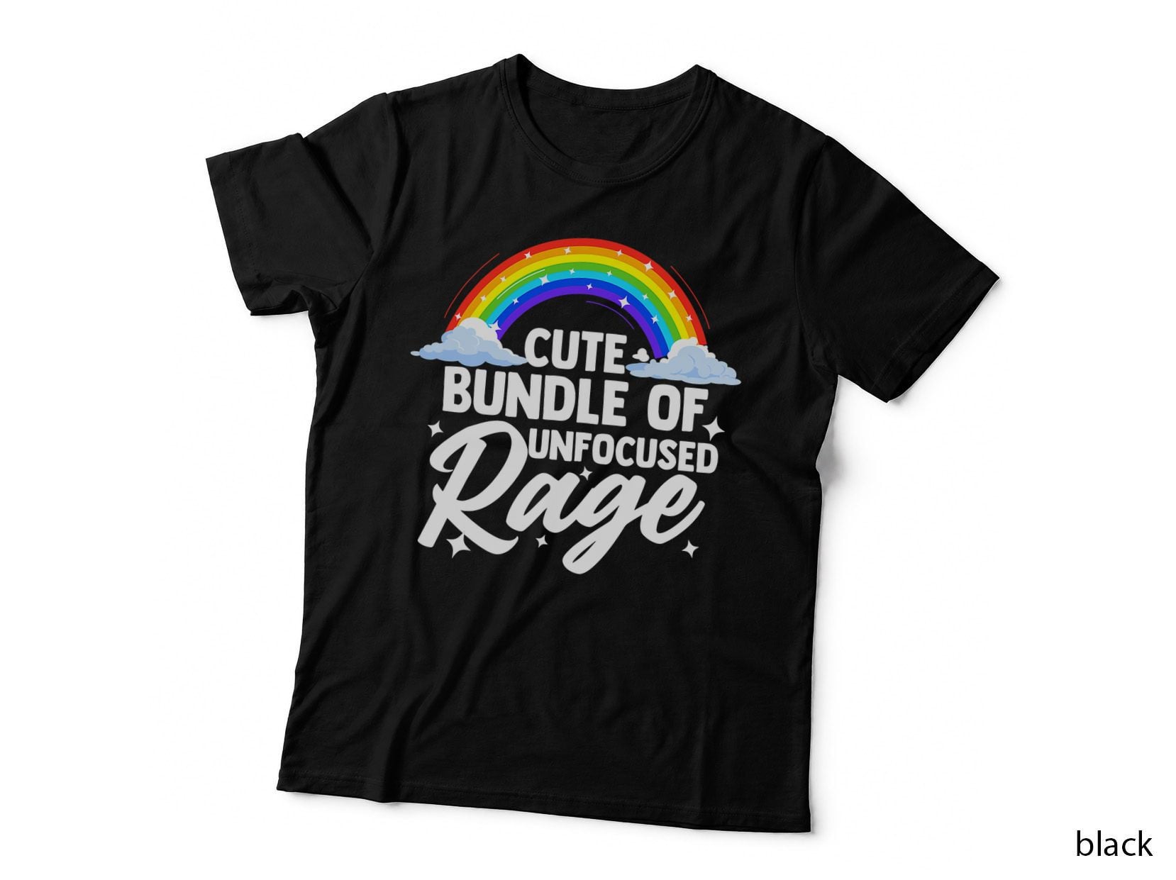 Cute Unfocused Rage Bundle Funny Gift Pastel Goth Rainbow T-Shirt