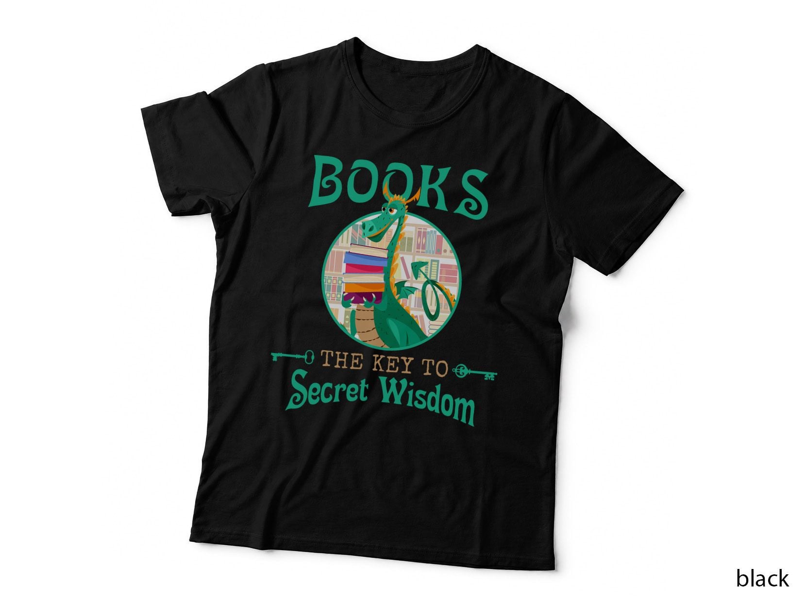 Dragons Like Reading Meme Avid Book Fanatic, Bookworm Gift, Fantasy Art T-Shirt