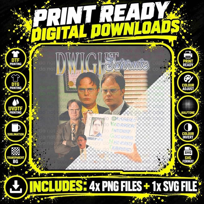 Dwight Schrute T-Shirt, Office Space Fan Tee, Funny Gift Png SVG Digital Bundle