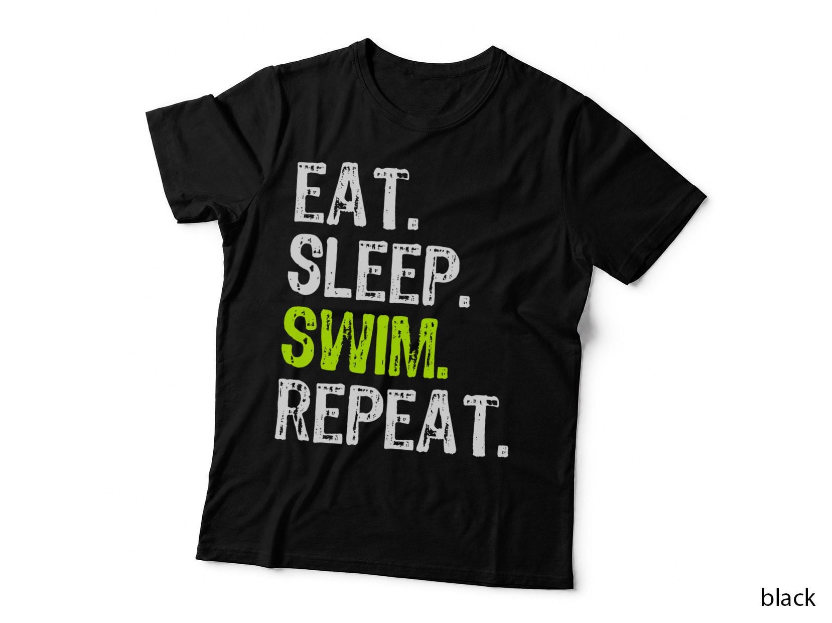 Eat Sleep Swim Repeat Swimming Swimmer Funny Cool, Funny T-Shirt