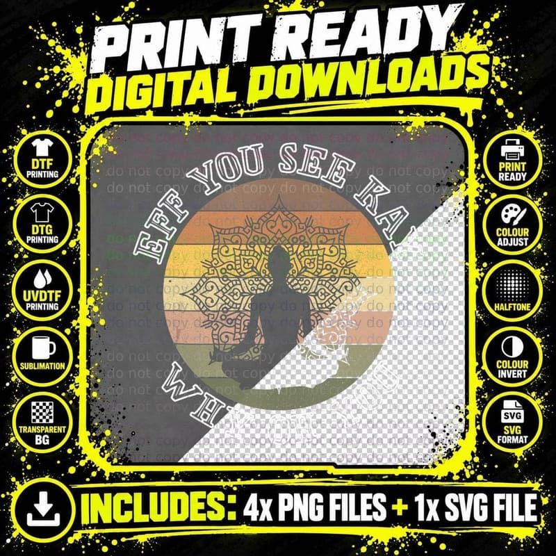 Eff You See Kay Why Oh You - Funny Offensive Yoga Png SVG Digital Bundle