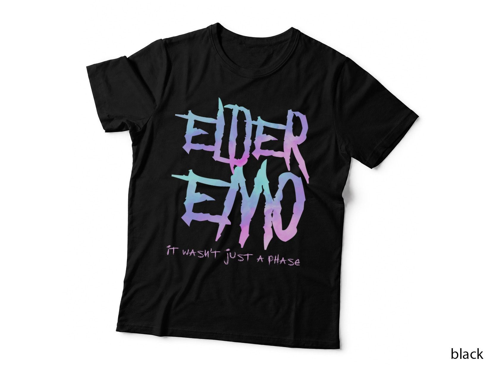 Elder Emo. It Wasn't Just a Phase - Funny Emo Goth T-Shirt