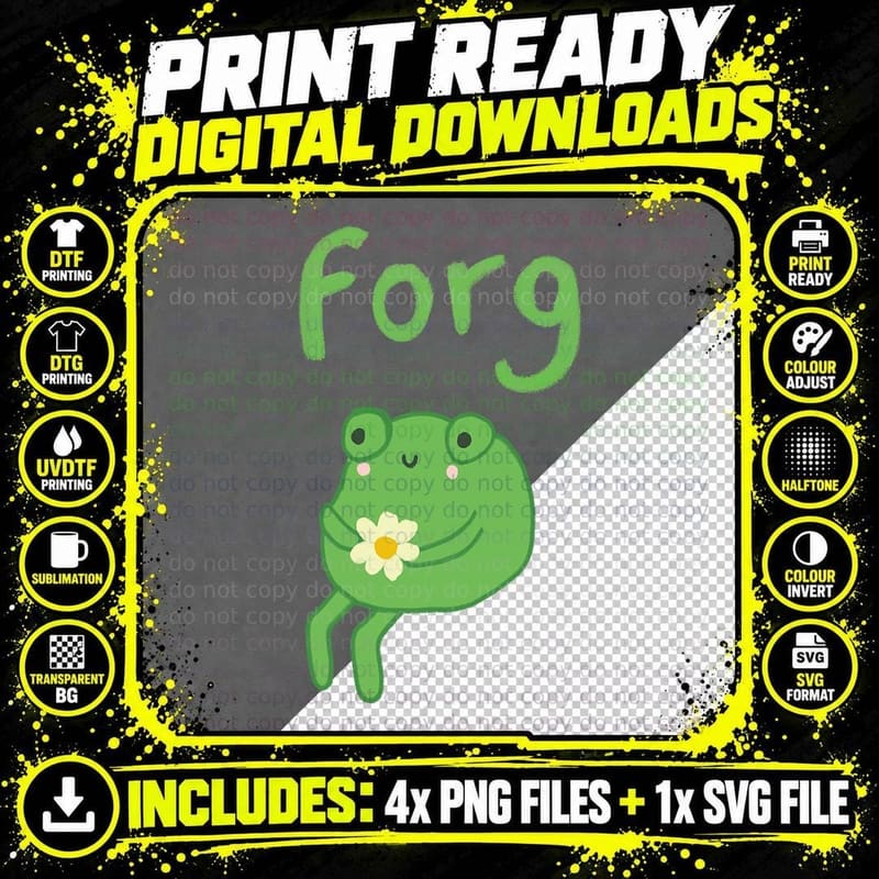 Frog Cake Meme Cute Aesthetic Forg, Froggy Art, Funny Png SVG Digital Bundle