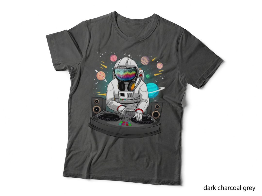Funny Astronaut DJ Art Men Women Boys Girls Space EDM Lover T-Shirt