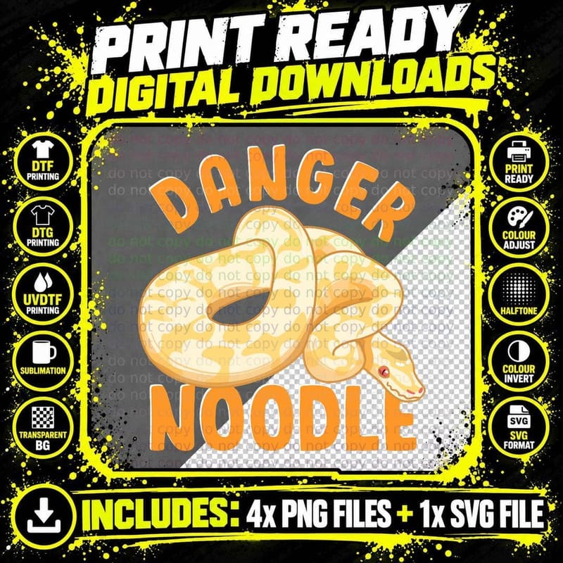 Funny Danger Noodle Snake Boys Snakes Meme Snek Ball Png SVG Digital Bundle