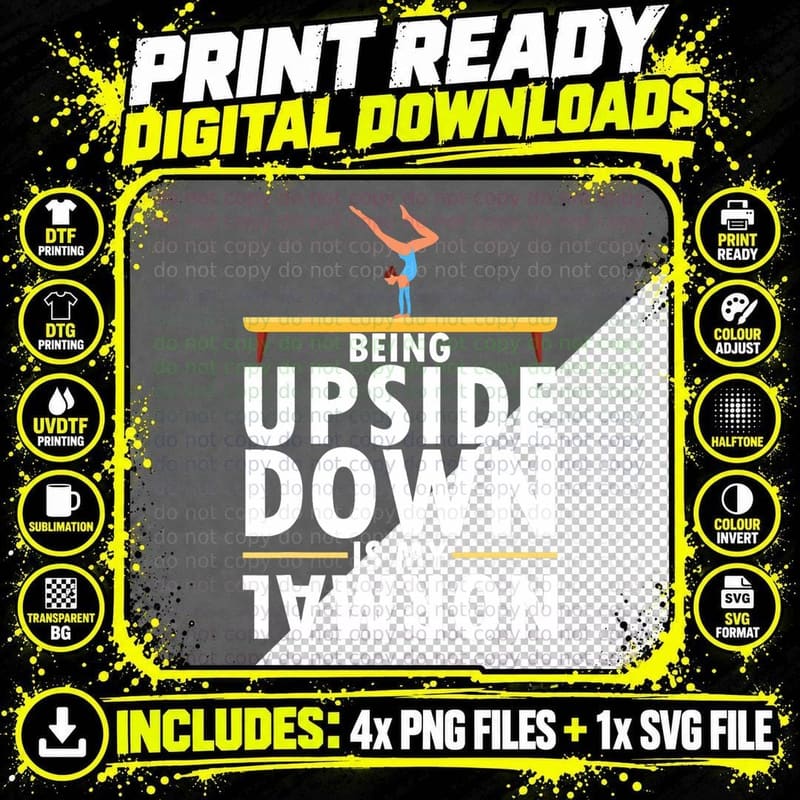 Funny Gymnast Design for Men Women Gymnastics Tumbling Png SVG Digital Bundle