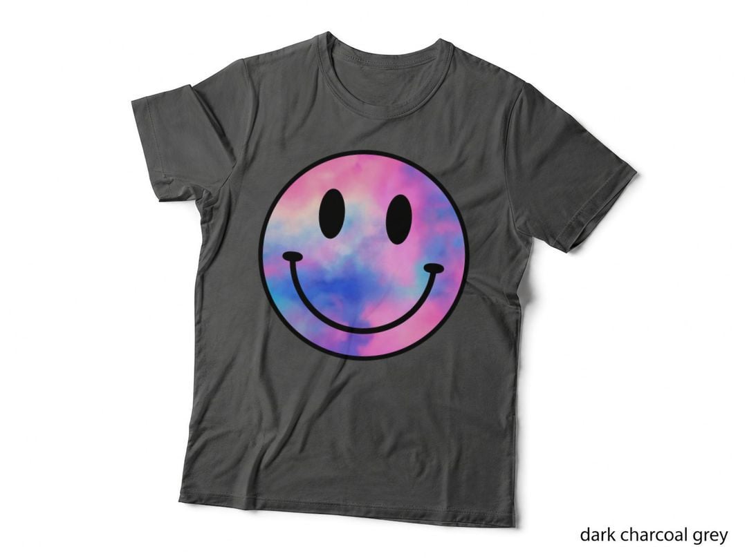 Funny Happy Face Shirts Tie Dye Smile Face Meme Trendy T-Shirt