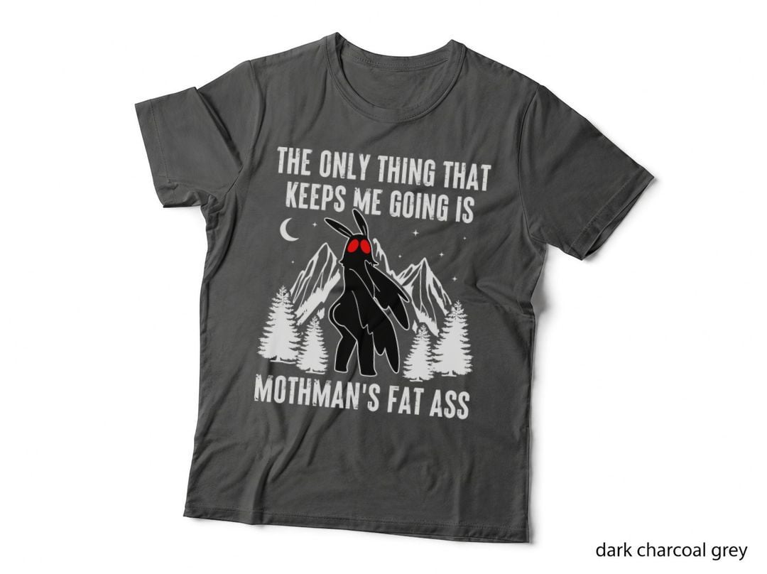 Funny Mothman Fat Ass Vintage Cryptid Funny Mothman Meme T-Shirt