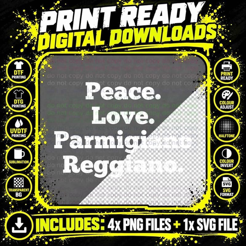 Funny Parmigiano Reggiano Cheese Lover Meme Italian Png SVG Digital Bundle