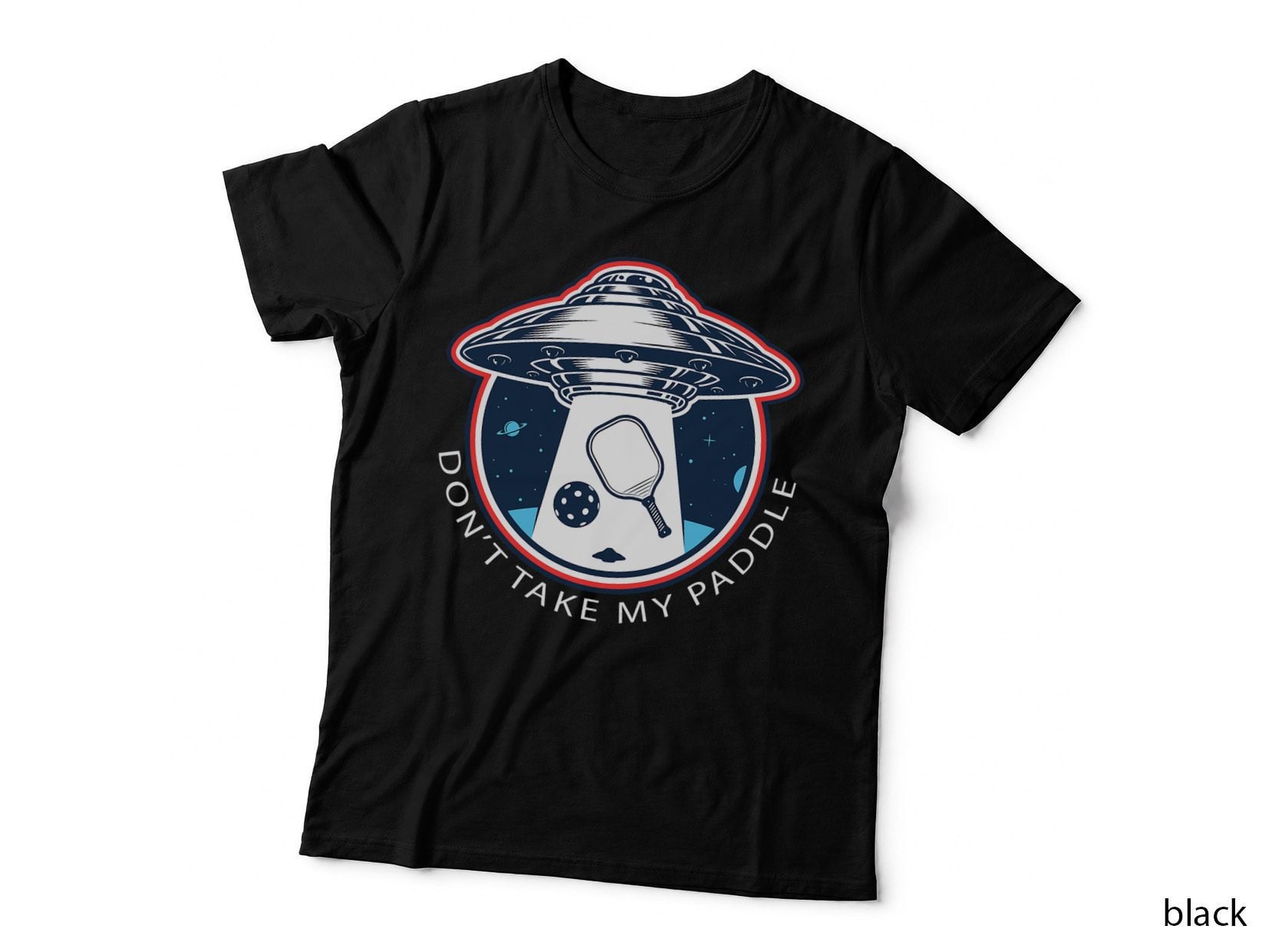 Funny Pickleball Pun, For Pickleball Players Alien Paddle II T-Shirt