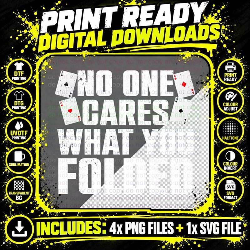 Funny Poker Art for Men Women Poker Player Casino Png SVG Digital Bundle