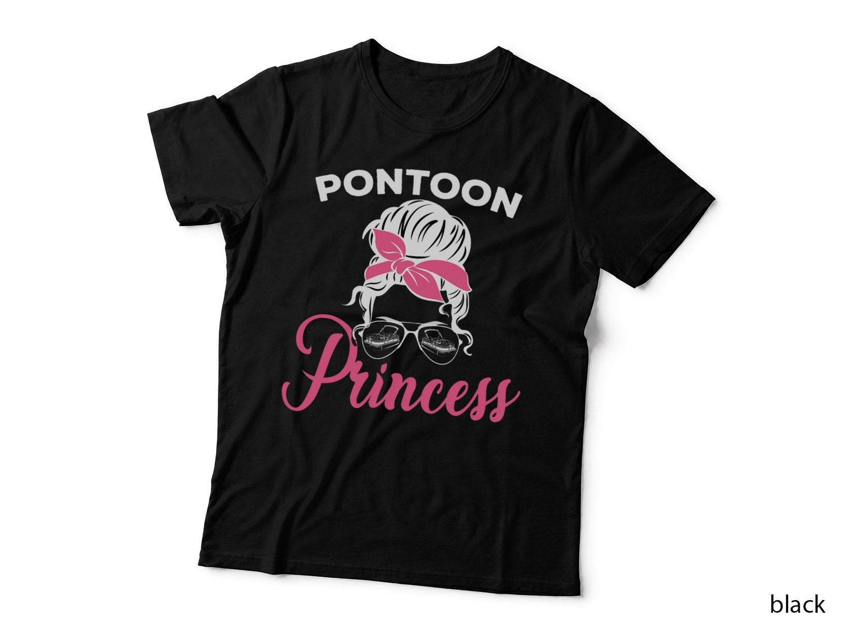 Funny Pontoon Princess Women Boat Captain Lake Pontoon T-Shirt