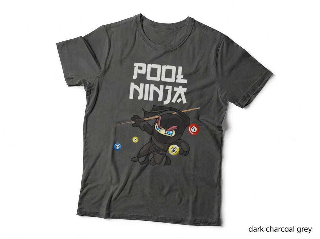 Funny Pool Ninja Cute Pocket Billiards Boys Girls Men Gift T-Shirt