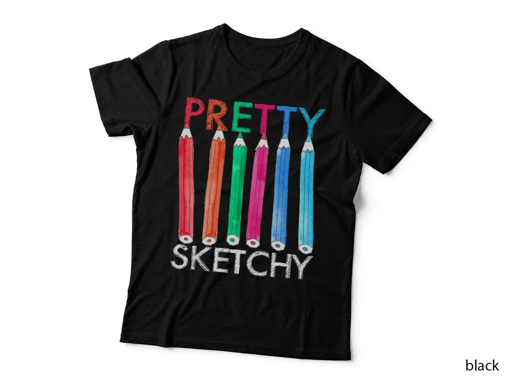 Funny Pretty Sketchy Art for Artistic Men Women Kids Artist T-Shirt