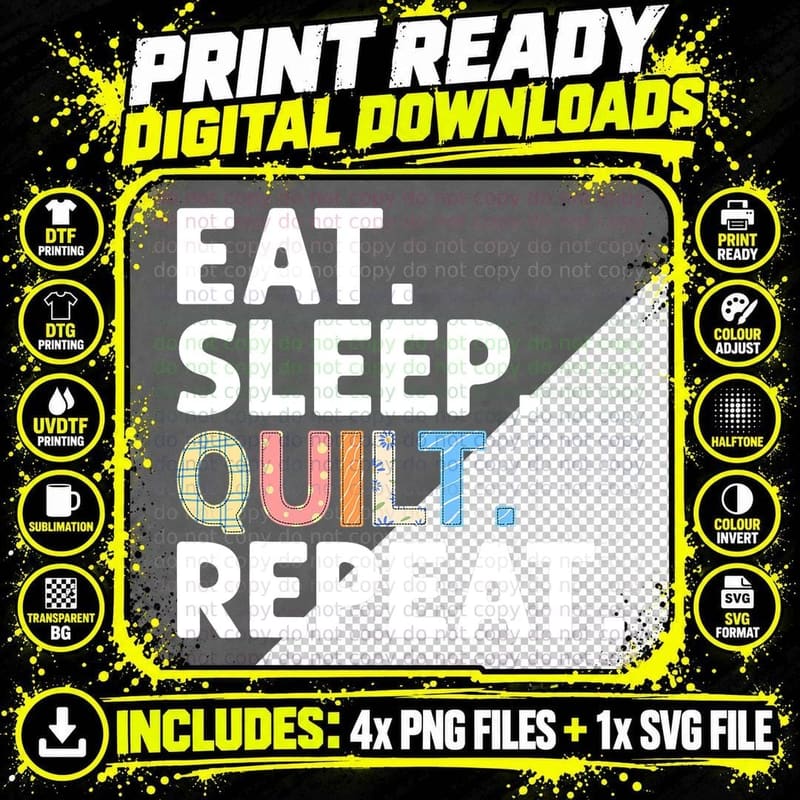 Funny Quilt Art for Men Women Quilt Quilter Quilting Png SVG Digital Bundle