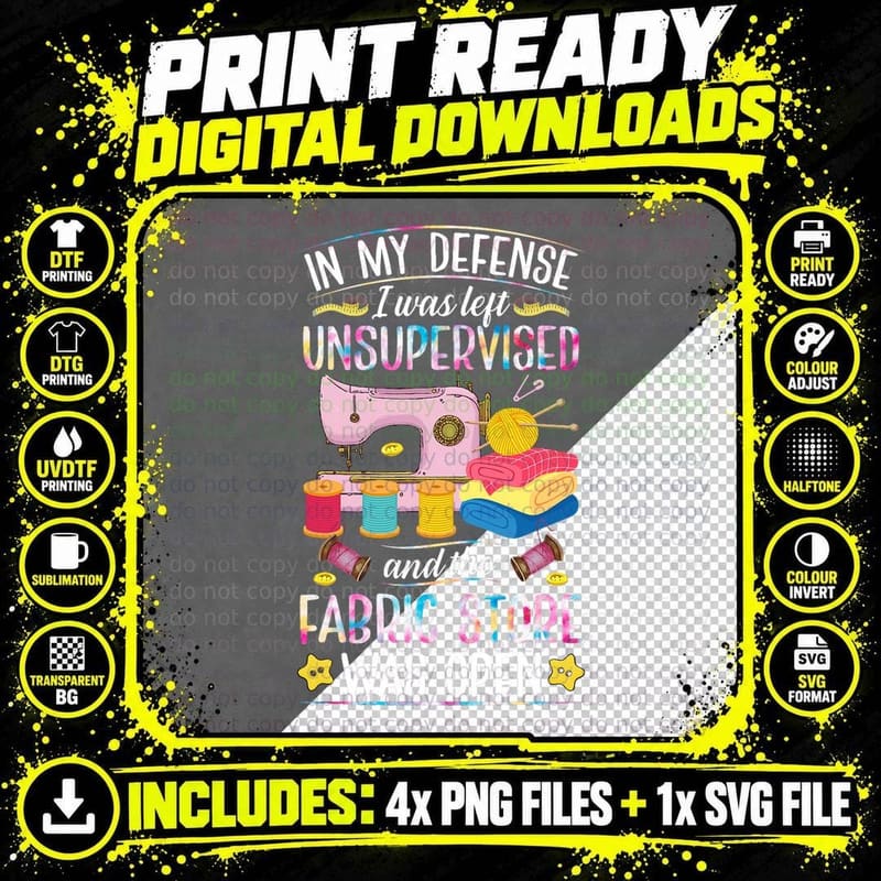 Funny Quilting Design for Women Knitting Girl Quilter Png SVG Digital Bundle