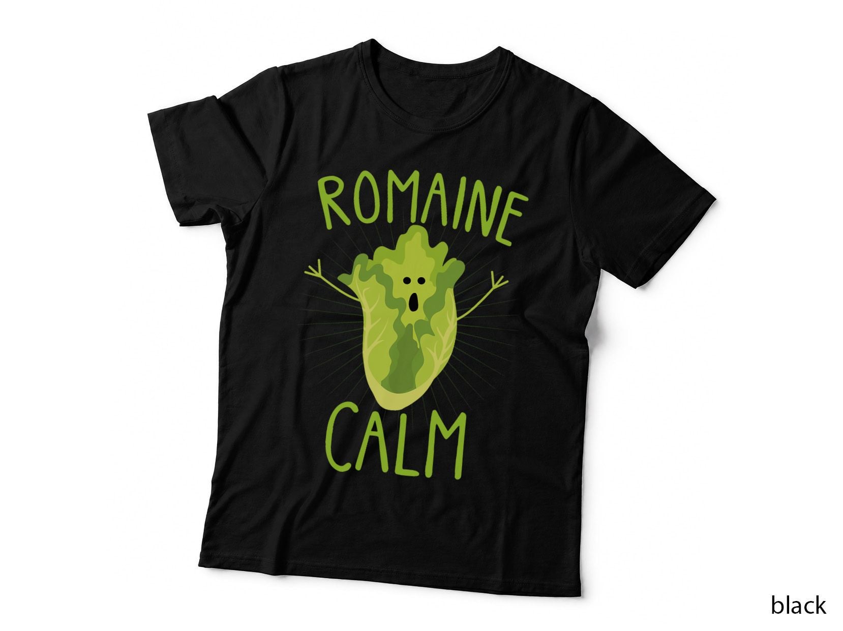 Funny Romaine Calm Gardener Vegetable Gardening Pun Humor T-Shirt