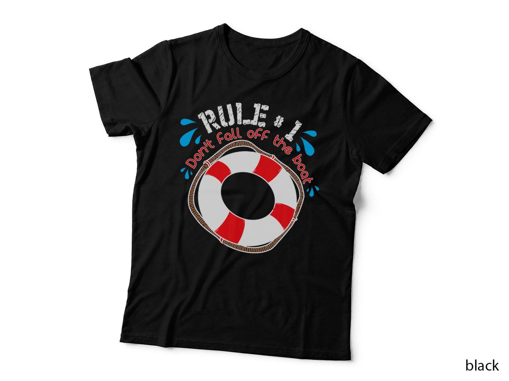 Funny Rule Number 1 Don't Fall off the Boat Holiday Cruise T-Shirt