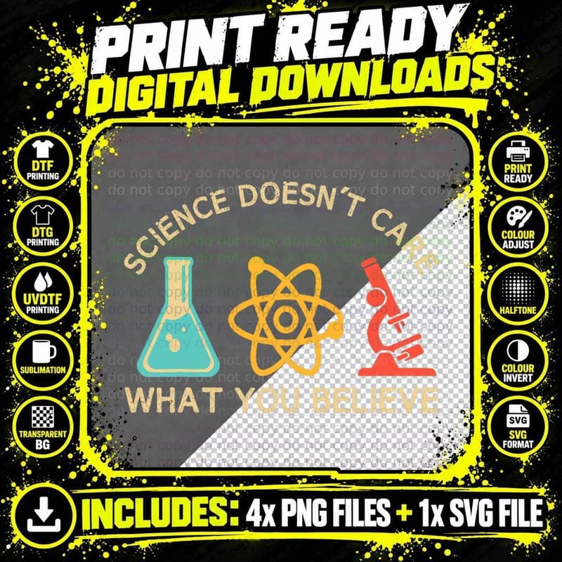 Funny Science Design for Men Women Science Physic Png SVG Digital Bundle