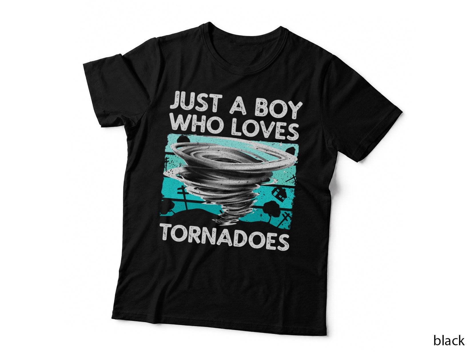 Funny Tornado Art for Men Boys Weather Storm Tornado Chaser T-Shirt