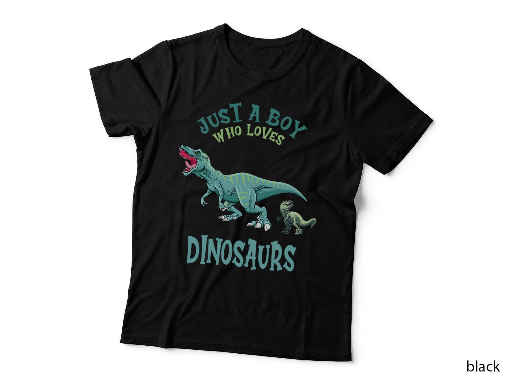 Funny Trex Design for Kids Just a Boy Who Loves Dinosaurs T-Shirt