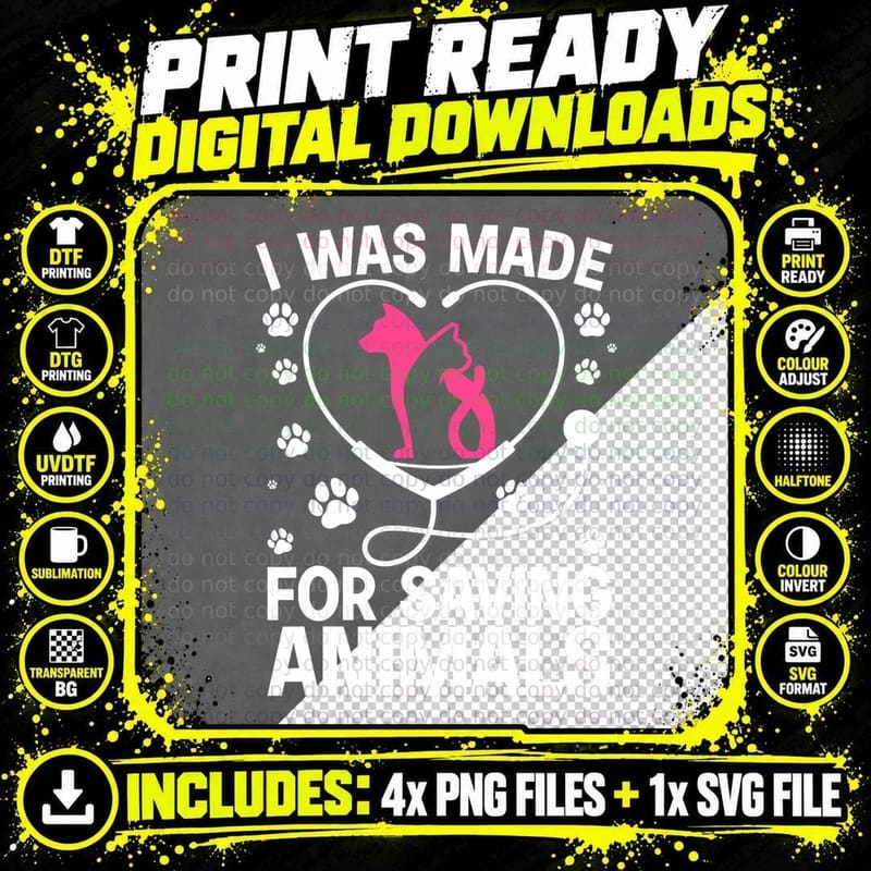Funny Veterinary Design for Men Women Veterinarian Vet Png SVG Digital Bundle