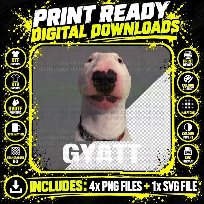 Gyatt Funny Meme Damn Trend Reaction Cringe Gyatt Png SVG Digital Bundle