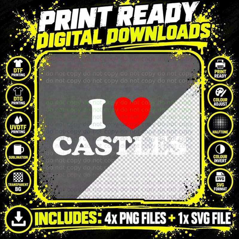 I Love Castles Funny Medieval Times Architecture Knight Png SVG Digital Bundle