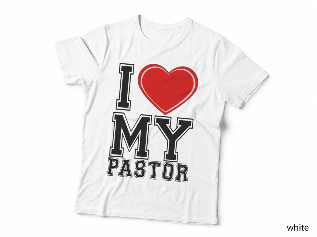 I Love My Pastor Funny Couple People in Love Matching T-Shirt