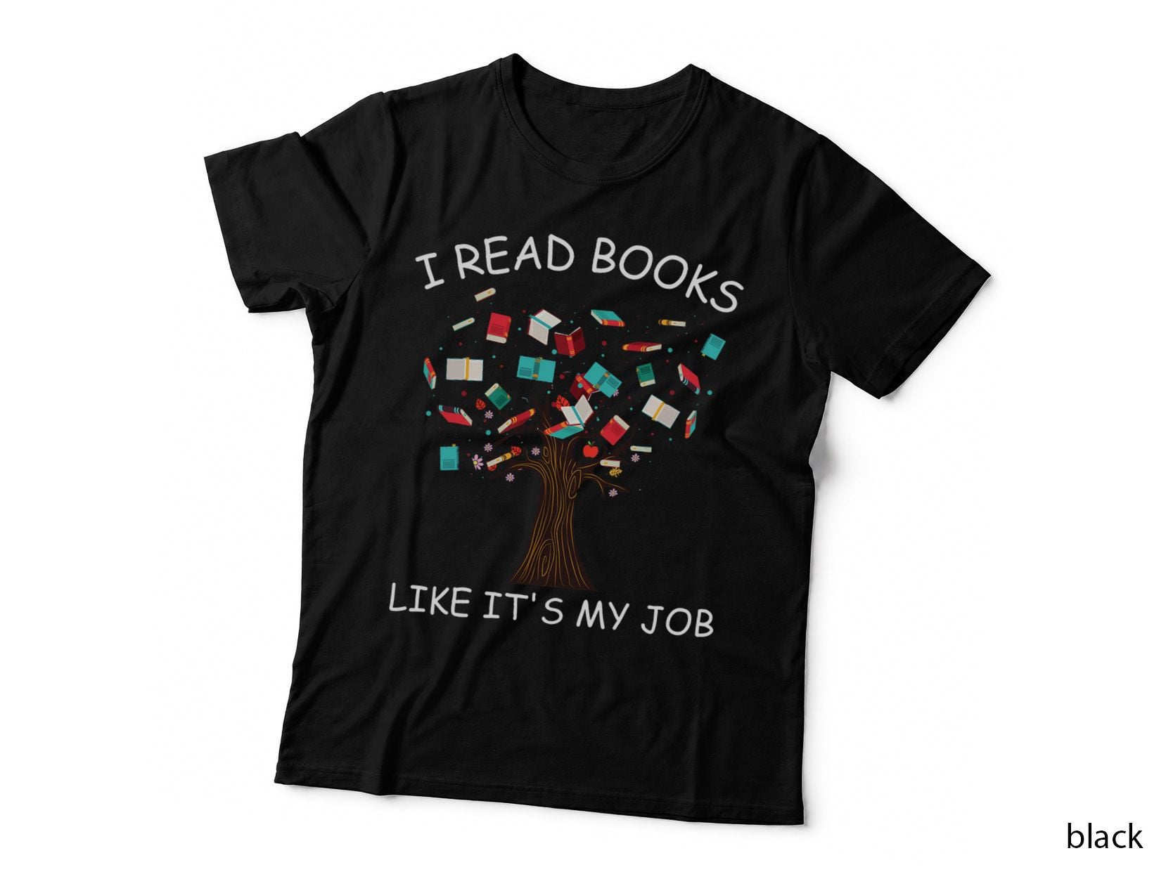 I Read Books Like It's My Job Funny Reading Women Girl Book T-Shirt
