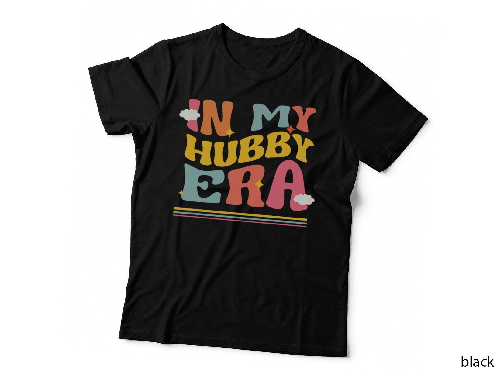 In My Hubby Era Funny Family Groovy Husband Retro Matching T-Shirt