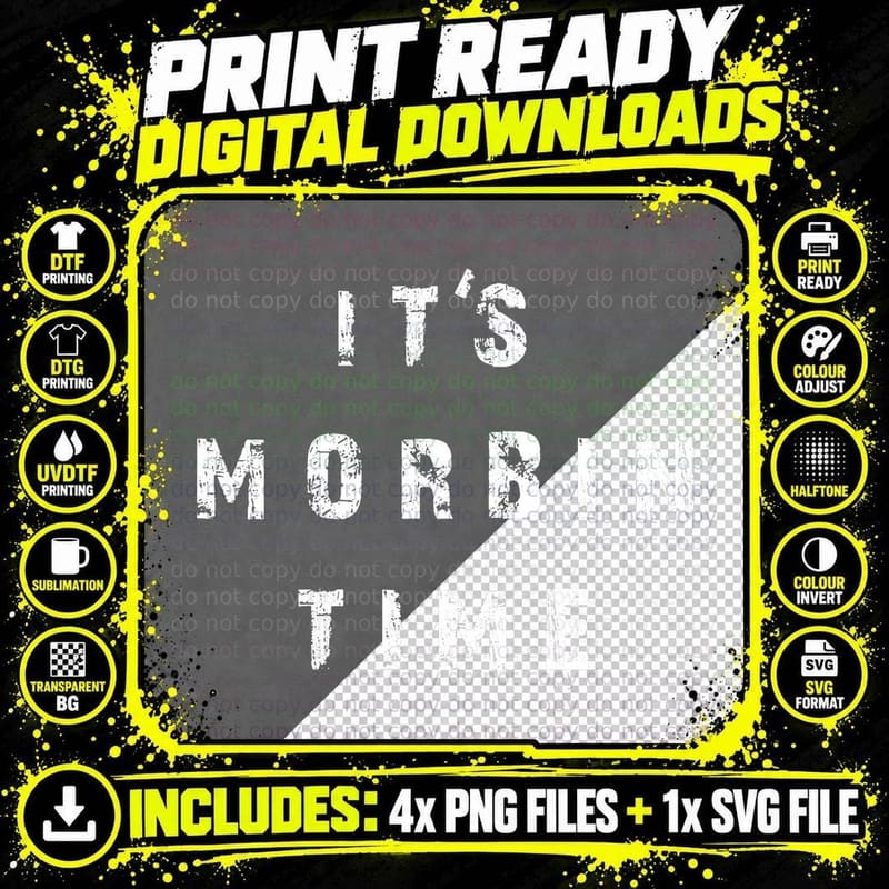 It's Morbin Time Meme T-Shirt Png SVG Digital Bundle