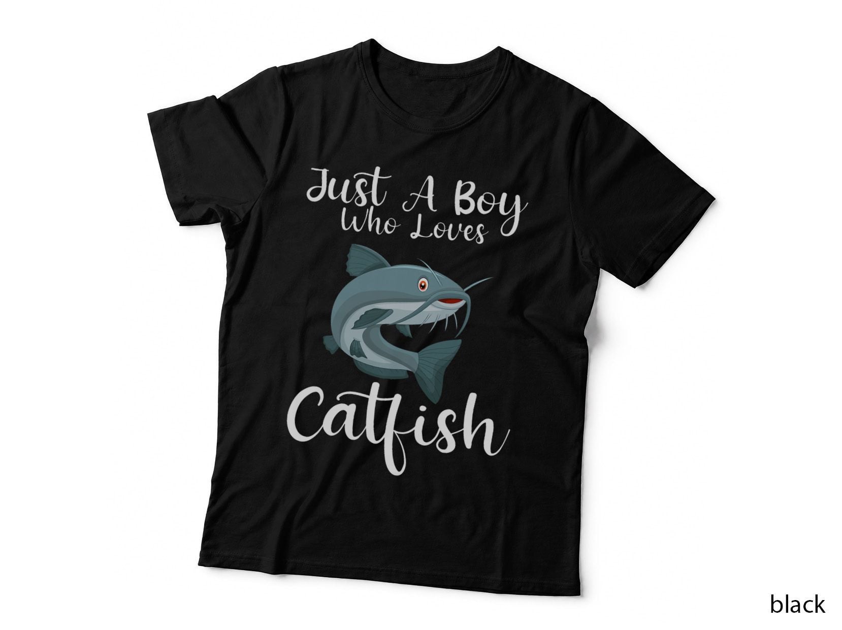 Just a Boy Who Loves Catfish Funny Catfish Lover Boys Kids T-Shirt