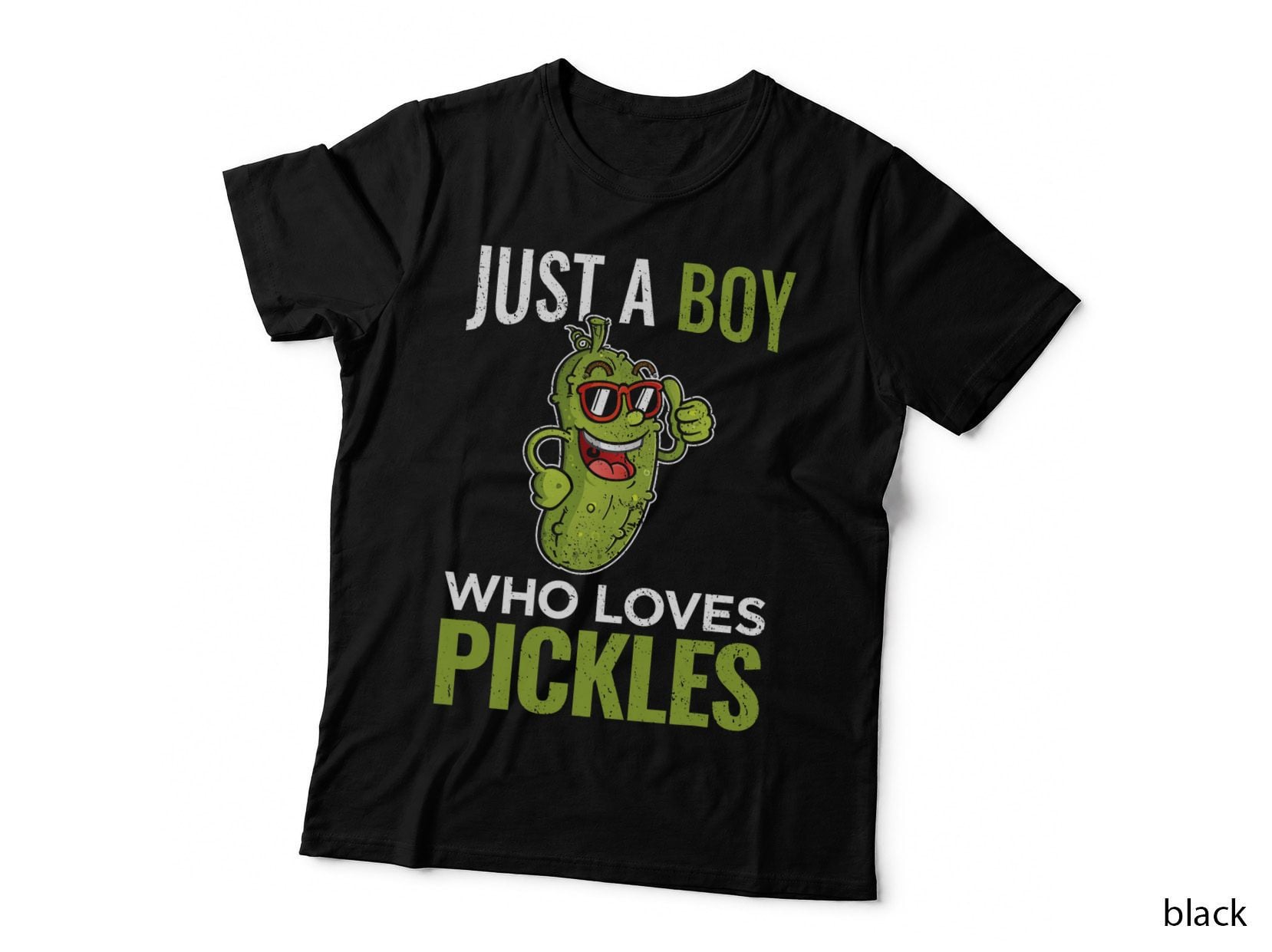 Just a Boy Who Loves Pickles Pickle Cucumber Lover Funny T-Shirt