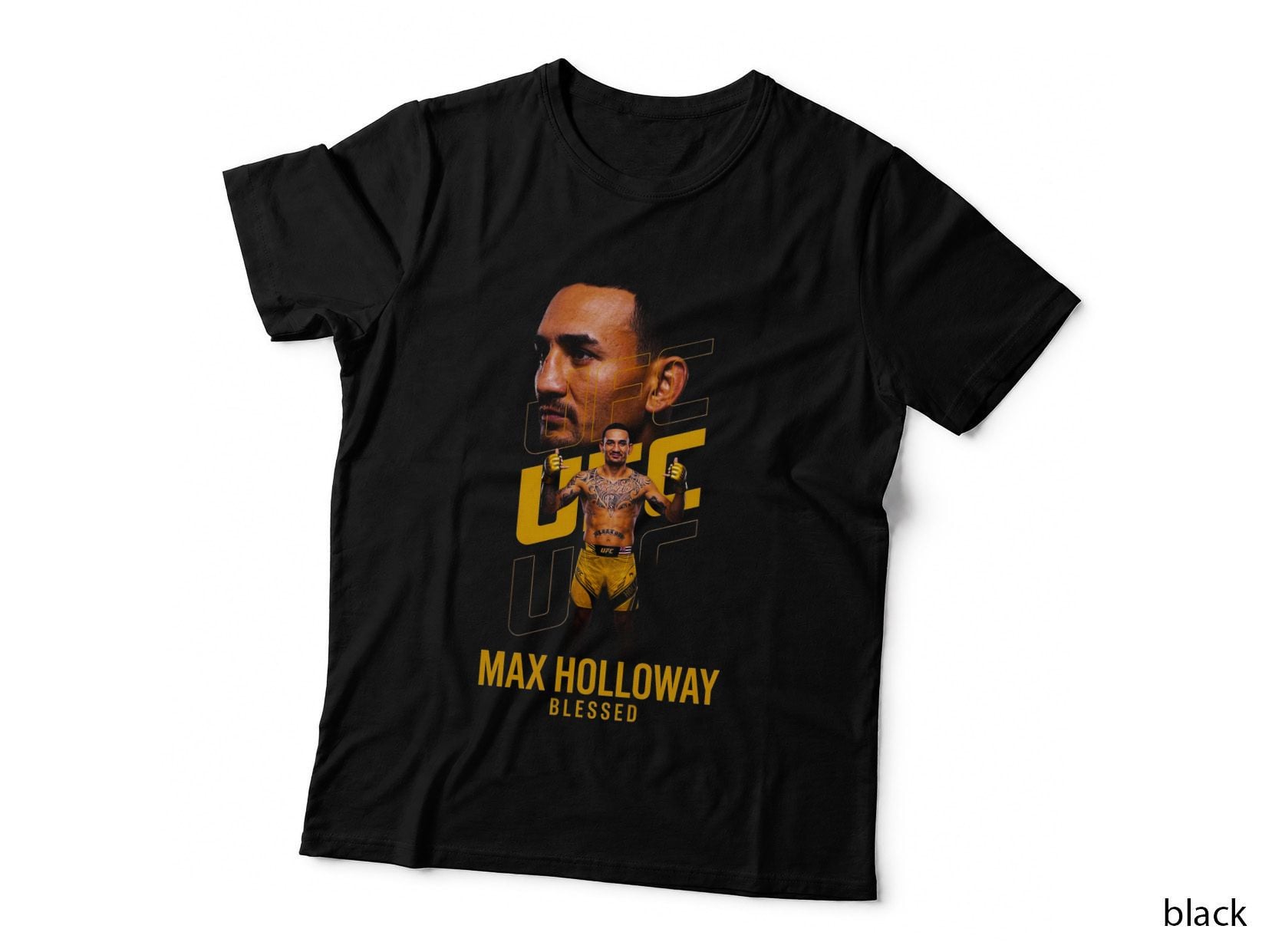 Max Holloway Portrait T-Shirt, Max Holloway Featherweight Tee