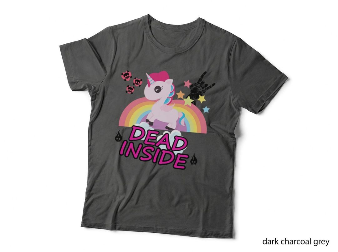Morbid Humor T-Shirt Funny Unicorn I'm Dead Inside Shirt T-Shirt