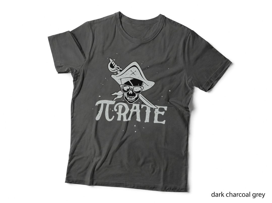 Pi Rate Pirate Funny Math Nerd Skull T-Shirt