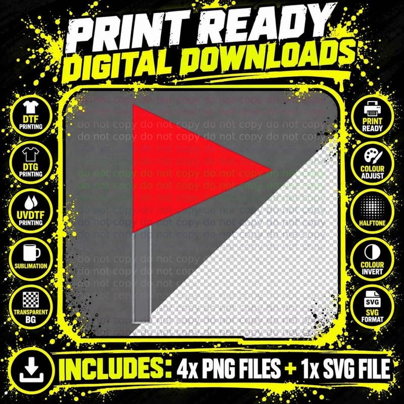 Red Flags Meme Lover Social Trendy T-Shirt Png SVG Digital Bundle