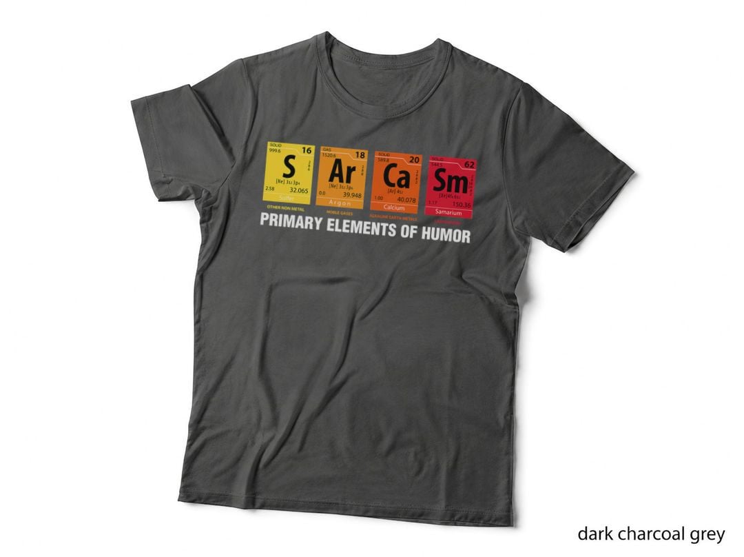 Sarcasm Elements of Humor Periodic Table Graphic T-Shirt