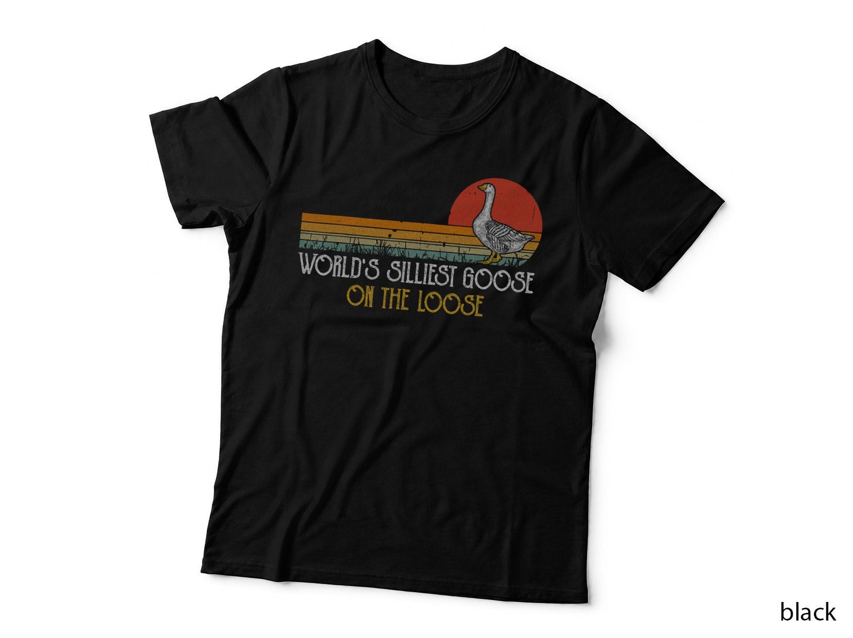 Vintage World's Silliest Goose on the Loose Funny T-Shirt