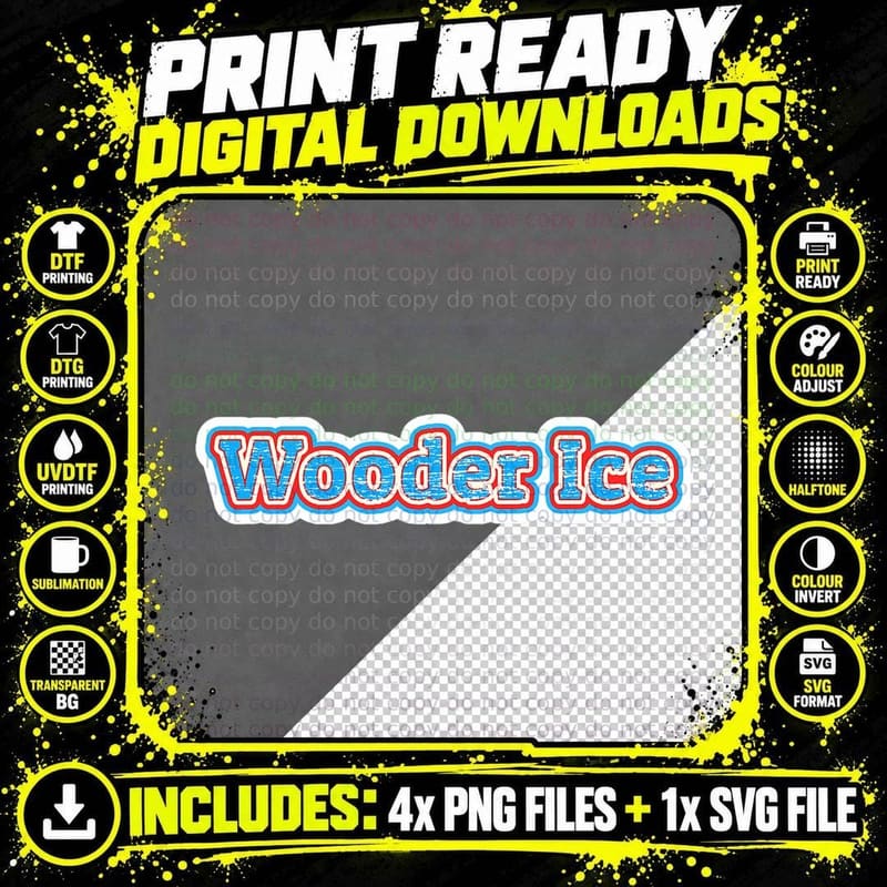 Wooder Ice Funny Philadelphia Philly Slang Novelty Water Png SVG Digital Bundle